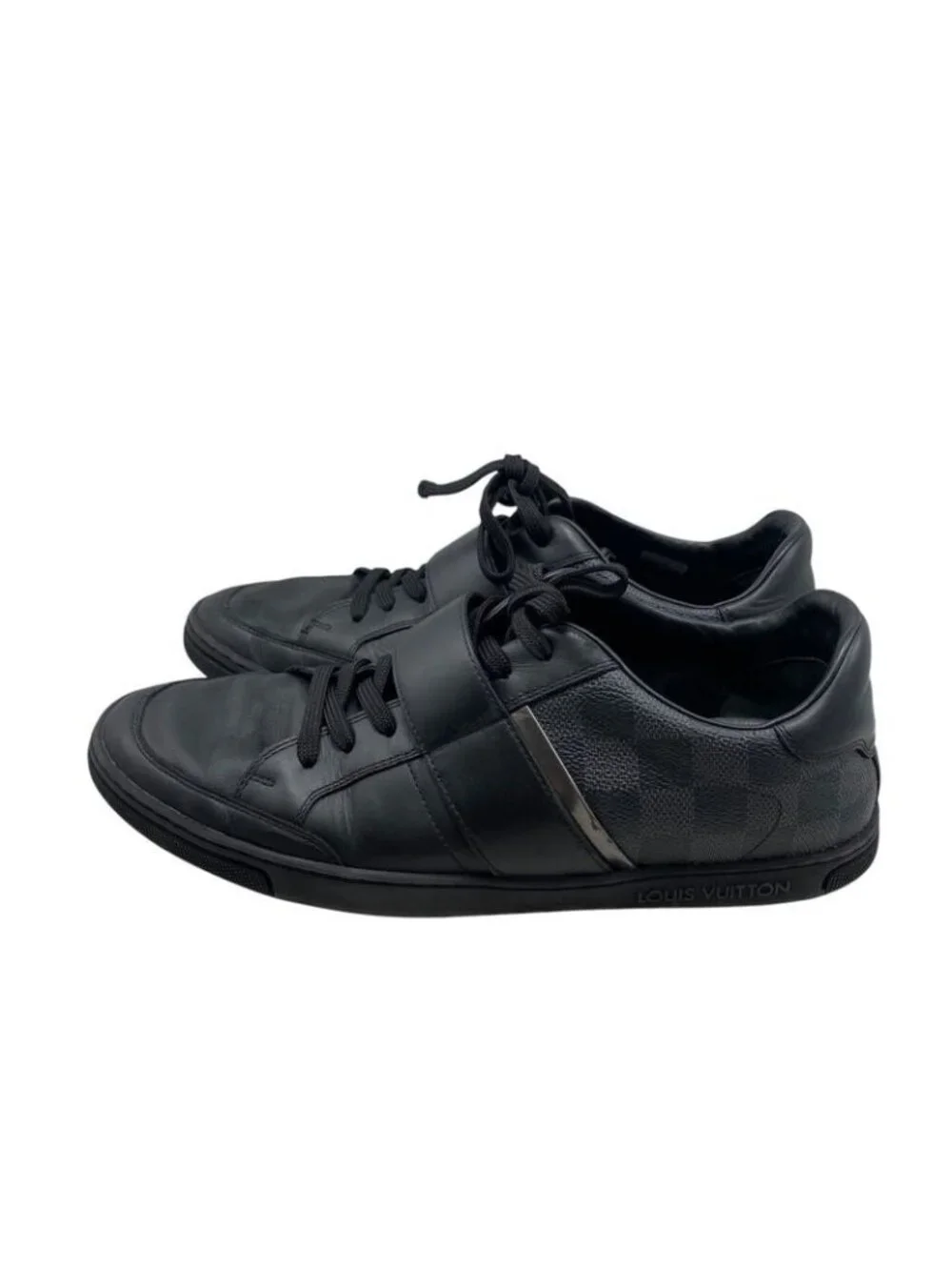 Louis Vuitton Graphite Low Cut Sneakers Size 7 Em0441 - Picture 3 of 13